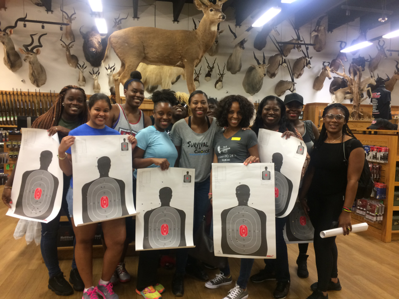 Marchelle Tigner (center) and some students (Courtesy of Marchelle Tigner)